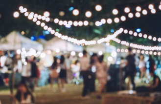 lights at an outside party